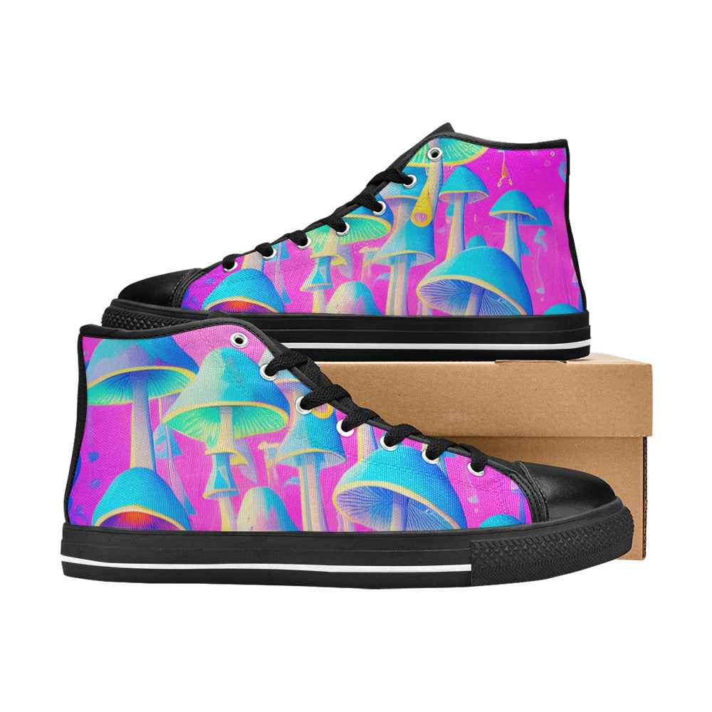 WOMEN'S Cc Mushroom Art 2 High Top Canvas Dreamcore Custom Shoes