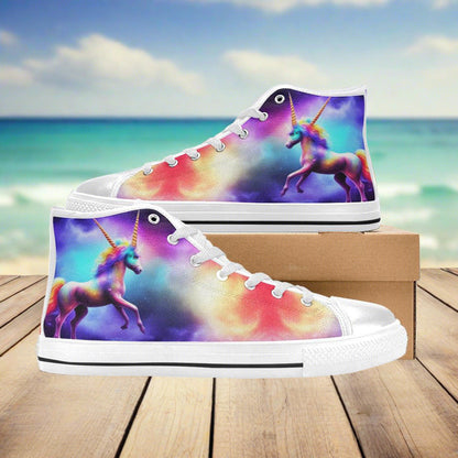 Butterfly Rainbow Jewel Rich Wearable WOMEN Bold Art - Freaky Shoes | Custom Art Sneakers