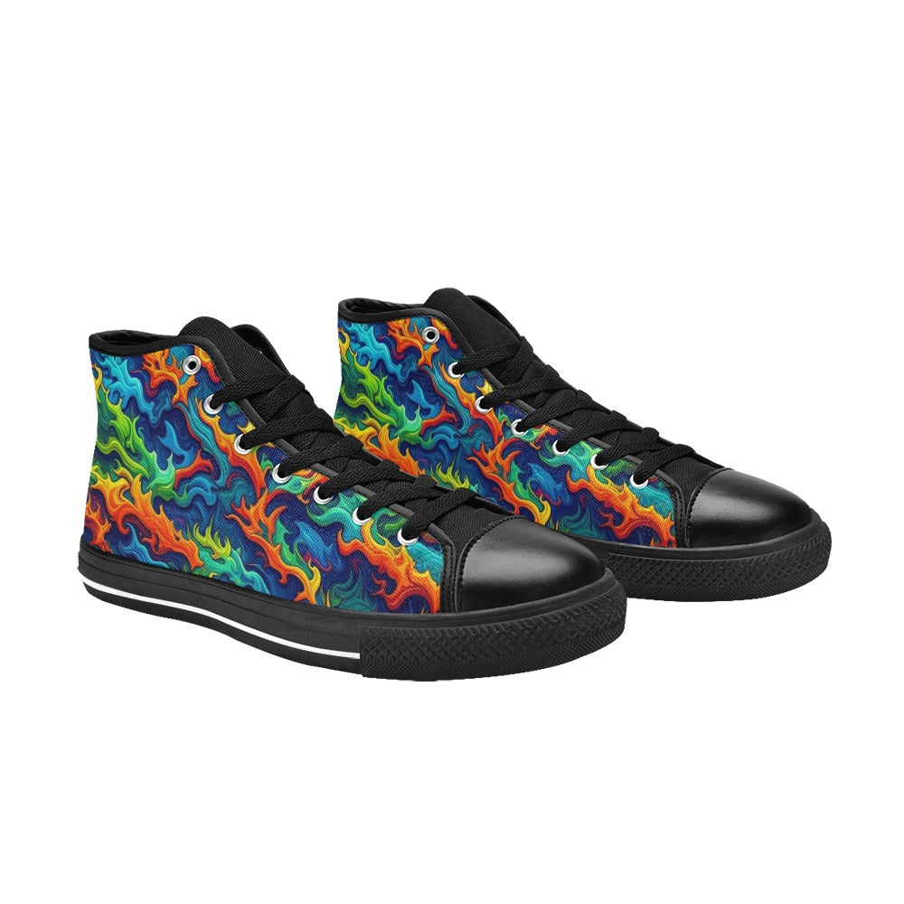 MEN'S Psychedelic Camo Rhythm High Top Canvas Y2K Shoes