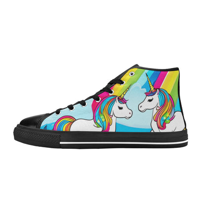 MEN'S Abstract Unicorns Art Men’S High Top Canvas Vivid Shoes