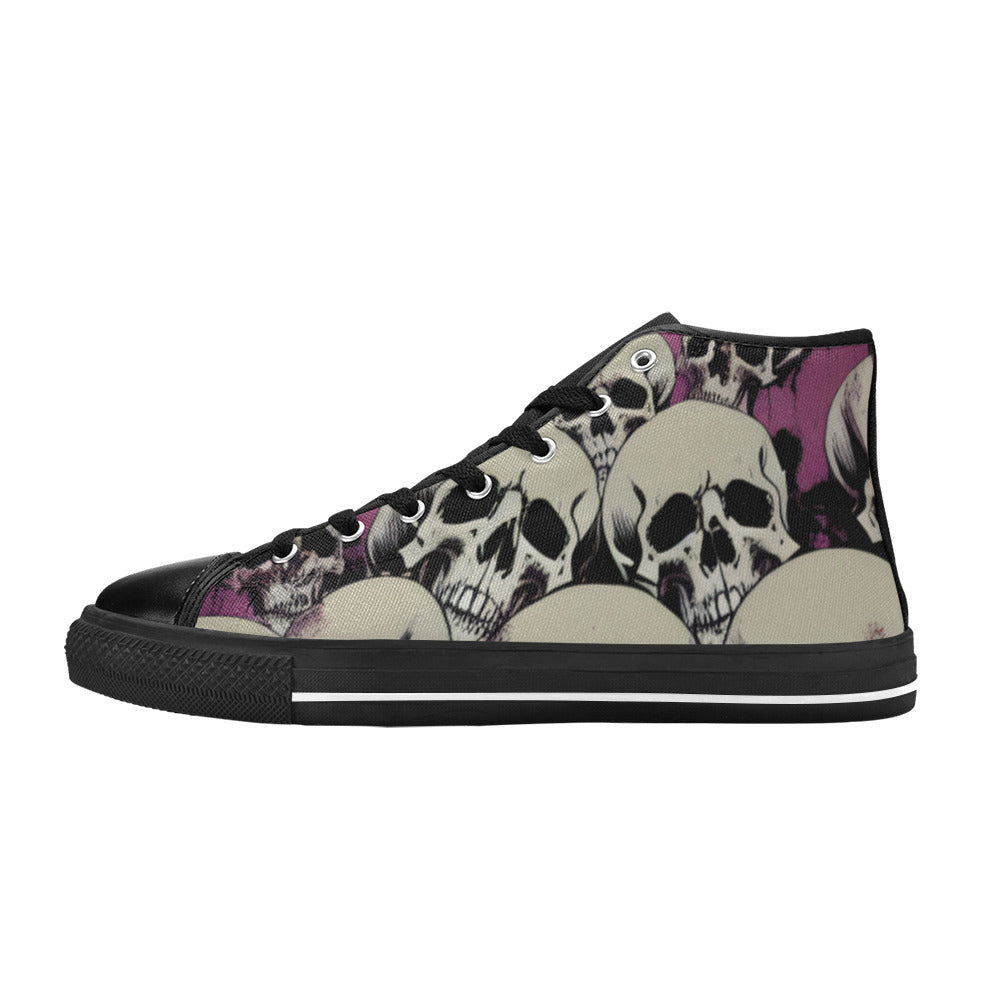 MEN'S Cc Skulls Retro Men’S High Top Canvas Neon Fantasy Shoes