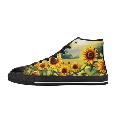 MEN'S Sunflowers Art 2 Men’S High Top Canvas Aesthetic Shoes