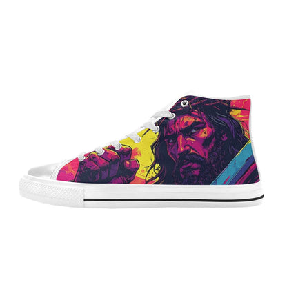 MEN'S Jesus_Ht_09 Men’S High Top Canvas Cottagecore Custom Shoes