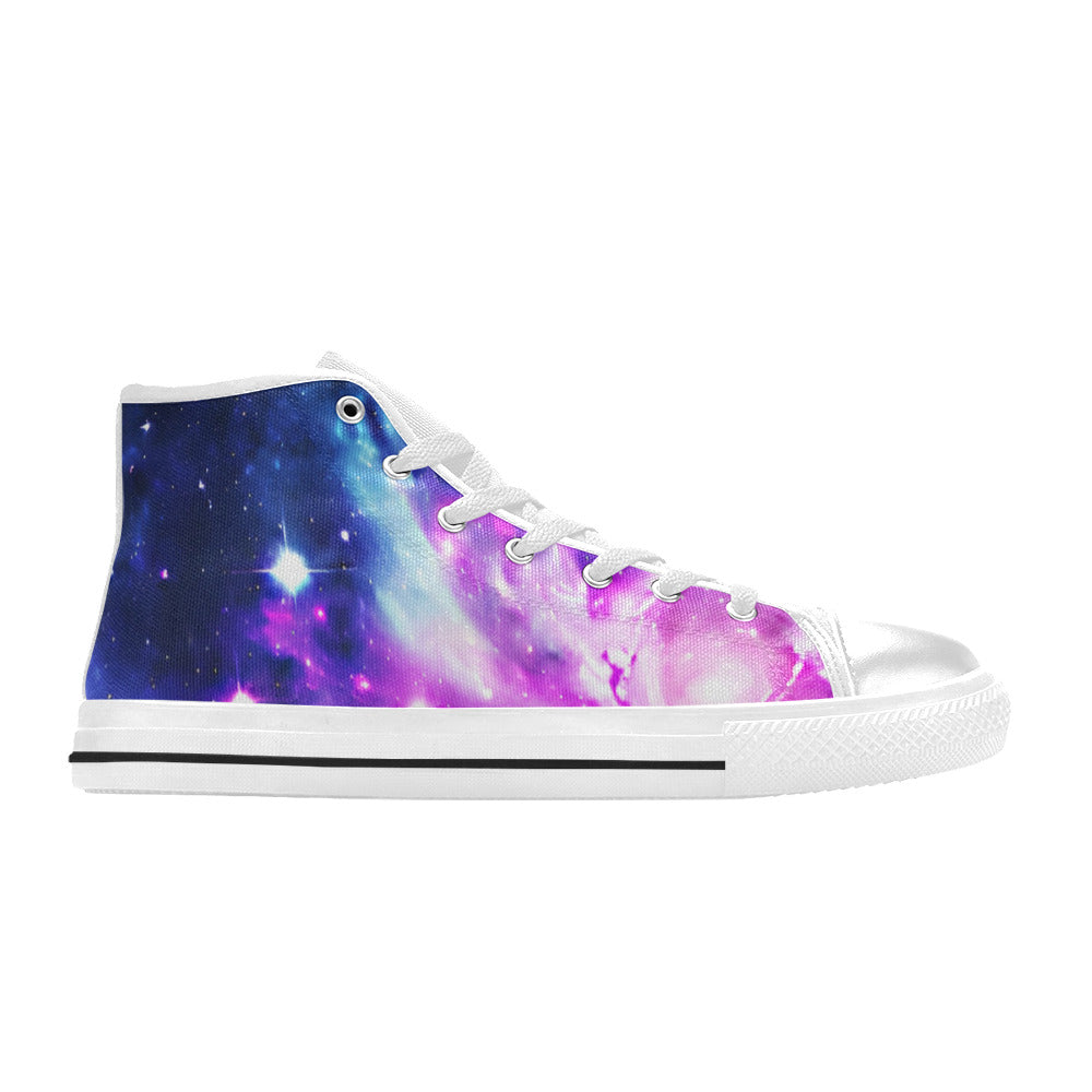 WOMEN'S Cc Galaxy Art Out High Top Canvas Surreal Sneakers
