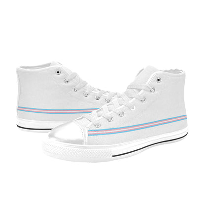 MEN'S Transgender Flag 2 Pride LGBT High Top Canvas Shoes