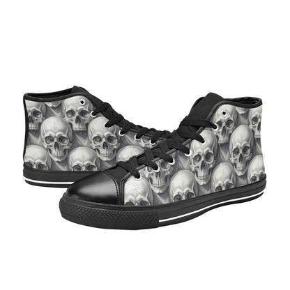 MEN'S Hyper Realistic Skull High Top Canvas Y2K Custom Sneakers