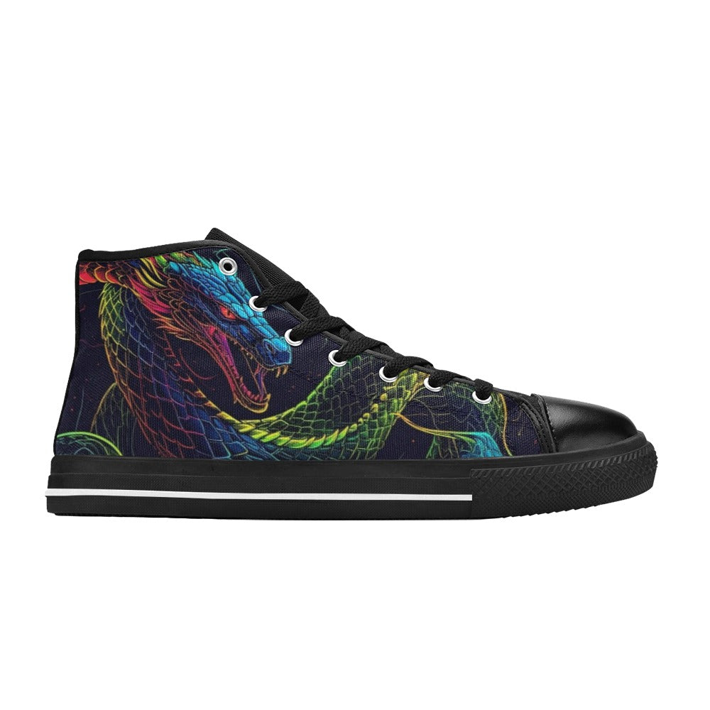 WOMEN'S Electric Serpent Dream High Top Canvas Dreamcore Sneakers