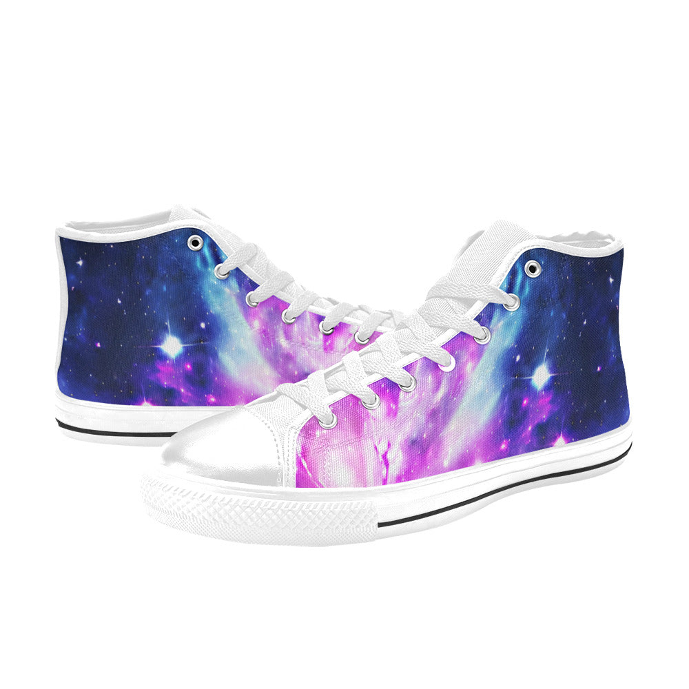WOMEN'S Cc Galaxy Art Out High Top Canvas Surreal Sneakers