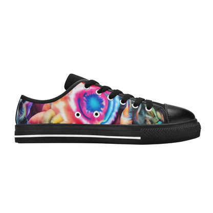 WOMEN'S Cc Tie Dye Woman Canvas Vibrant Chaos Custom Sneakers