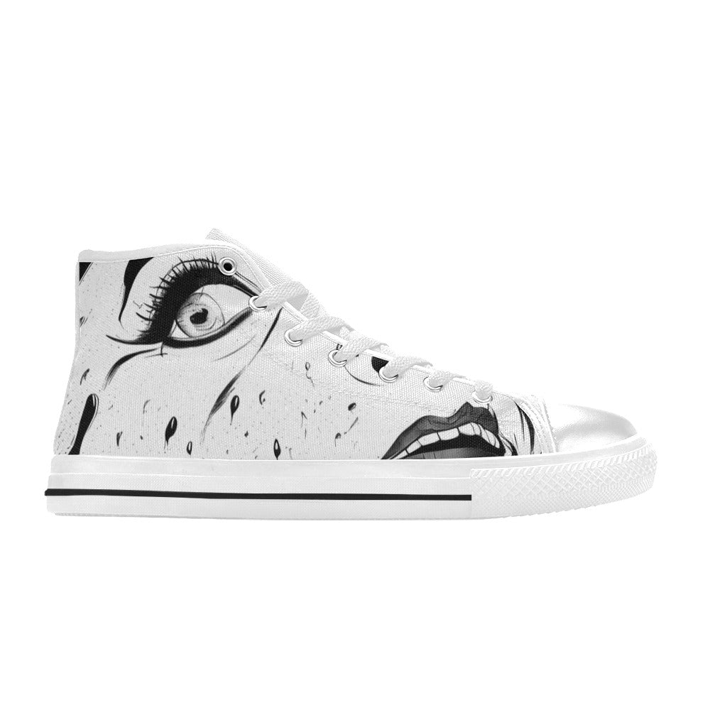 MEN'S Cc Pop Art 4 High Top Canvas Aesthetic Custom Sneakers