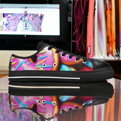 Koi Purple Teal Vivid MEN Bold Art - Freaky Shoes | Custom Art Sneakers