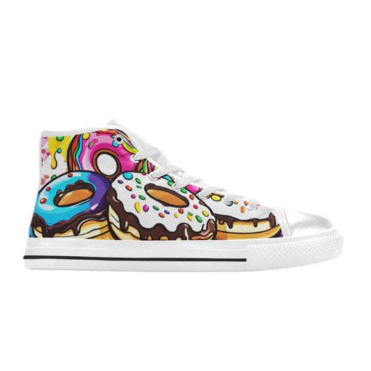 MEN'S Dripping Frosting From Rainbow High Top Canvas Surreal Shoes