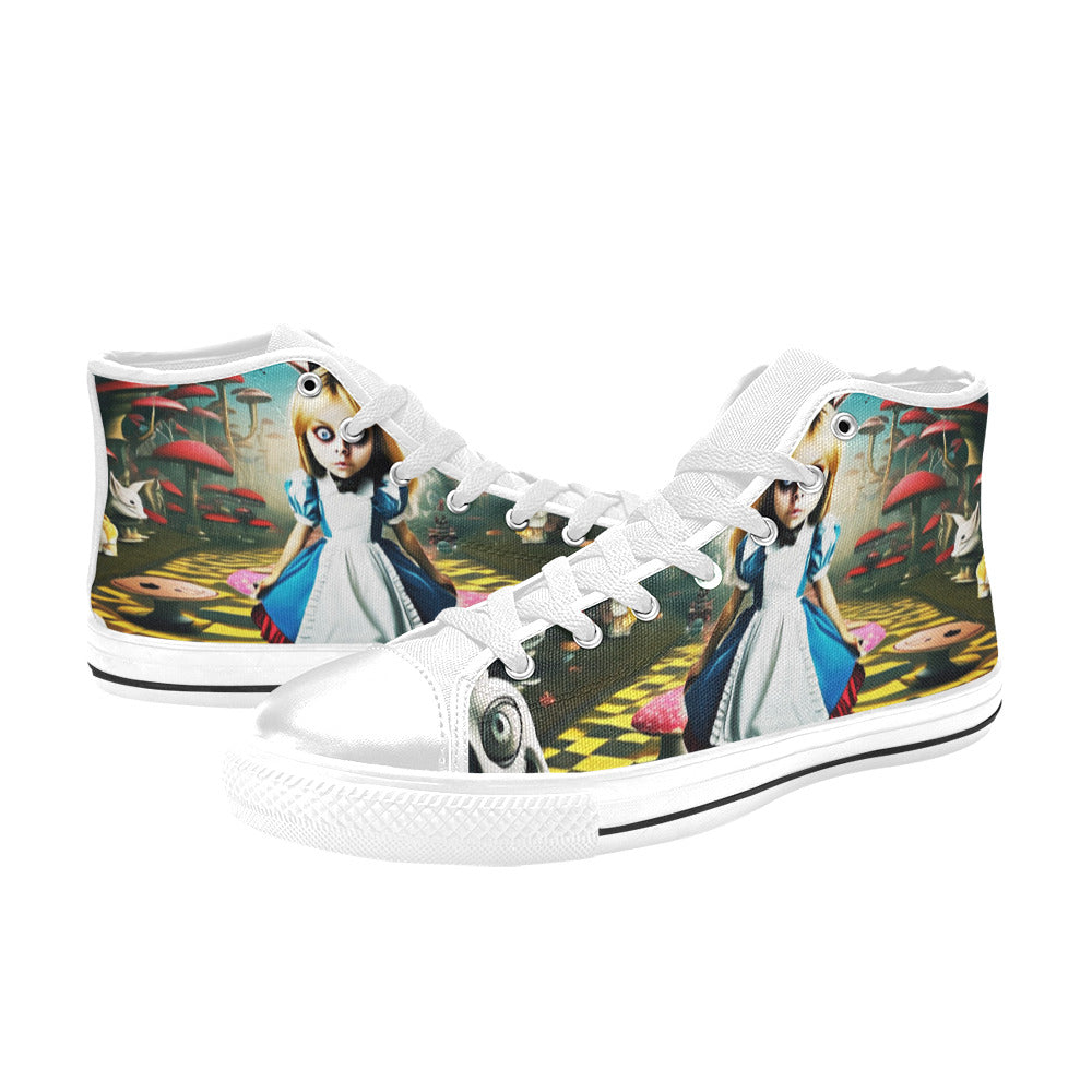 MEN'S Creepy Art 2 Men’S High Top Canvas Cottagecore Sneakers