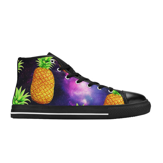 MEN'S Galaxy Pineapples Men’S High Top Canvas Surreal Shoes