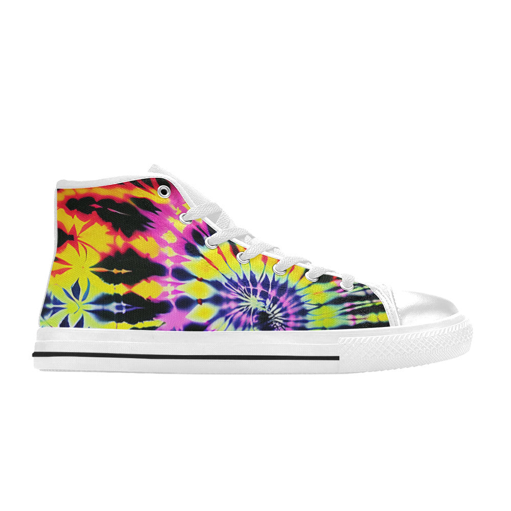 MEN'S Cc Tie Dye Art High Top Canvas Dark Academia Shoes
