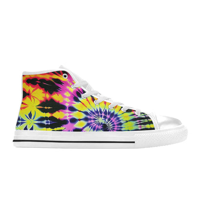 MEN'S Cc Tie Dye Art High Top Canvas Dark Academia Shoes