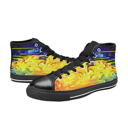 MEN'S Cc Acid Drip 7 High Top Canvas Dark Academia Custom Shoes