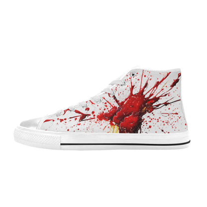 MEN'S Splatter Art Men’S High Top Canvas Cottagecore Custom Shoes