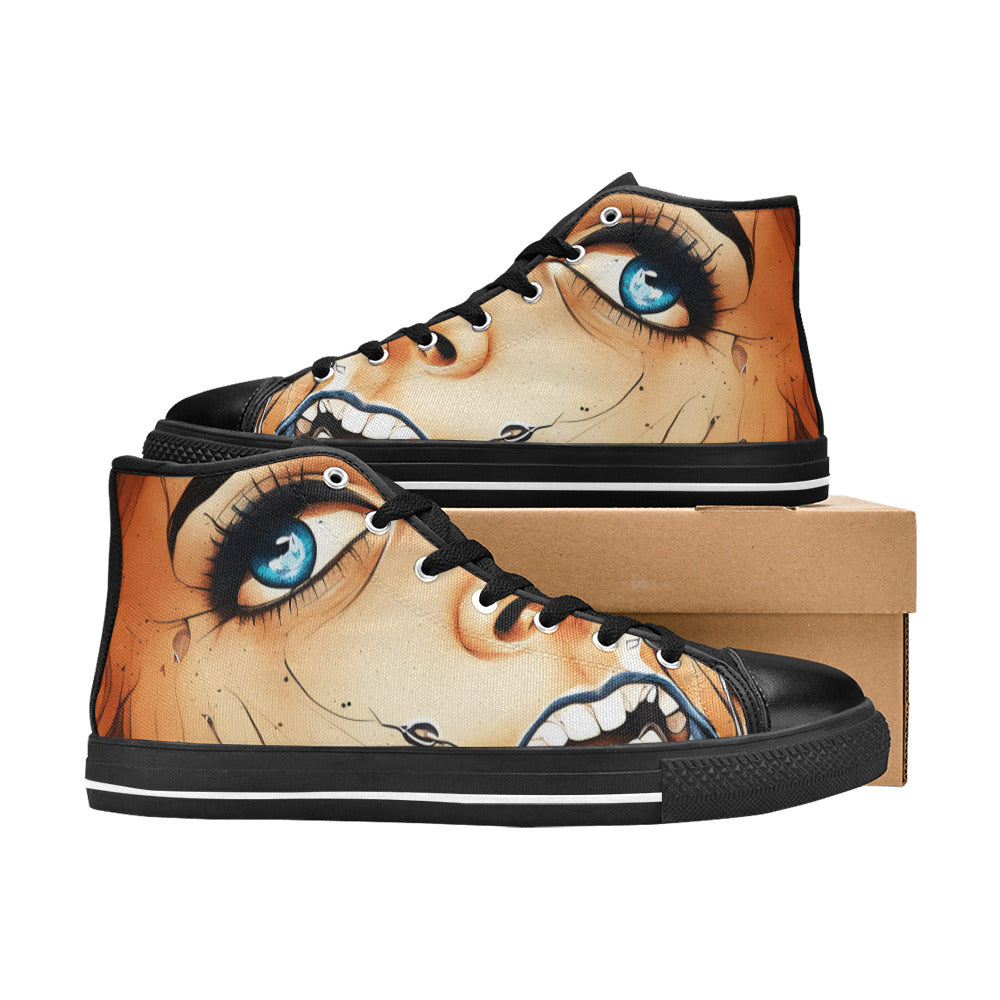WOMEN'S Cc Retro Face 5 High Top Canvas Aesthetic Sneakers