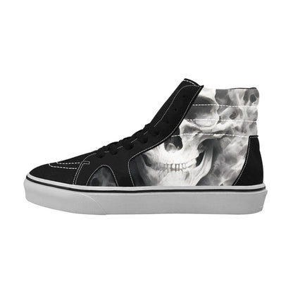 WOMEN'S Skull High Top Skateboarding Grunge Sneakers