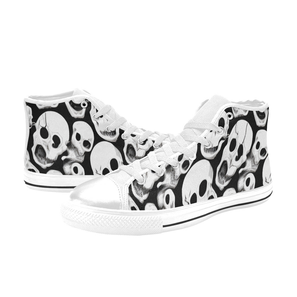WOMEN'S Cc Skulls One Color High Top Canvas Vivid Sneakers
