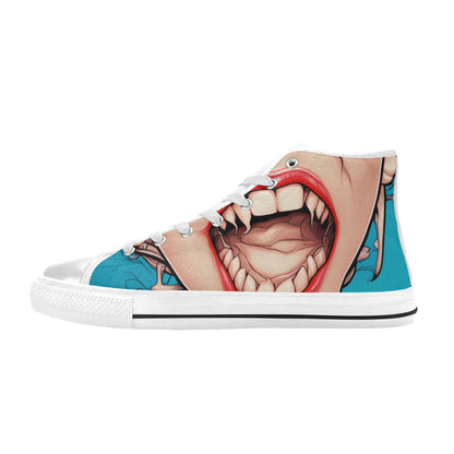 WOMEN'S Cc Mouthy Art High Top Canvas Dark Academia Custom Shoes