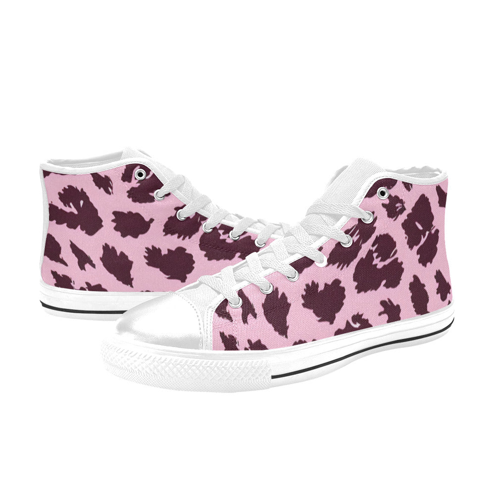 MEN'S Cc Animal Print Men’S High Top Canvas Wallpaper Art Custom Sneakers