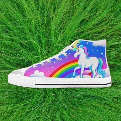 Aurora Borealis Vivid Multicolor Wearable MEN Bold Art - Freaky Shoes | Custom Art Sneakers