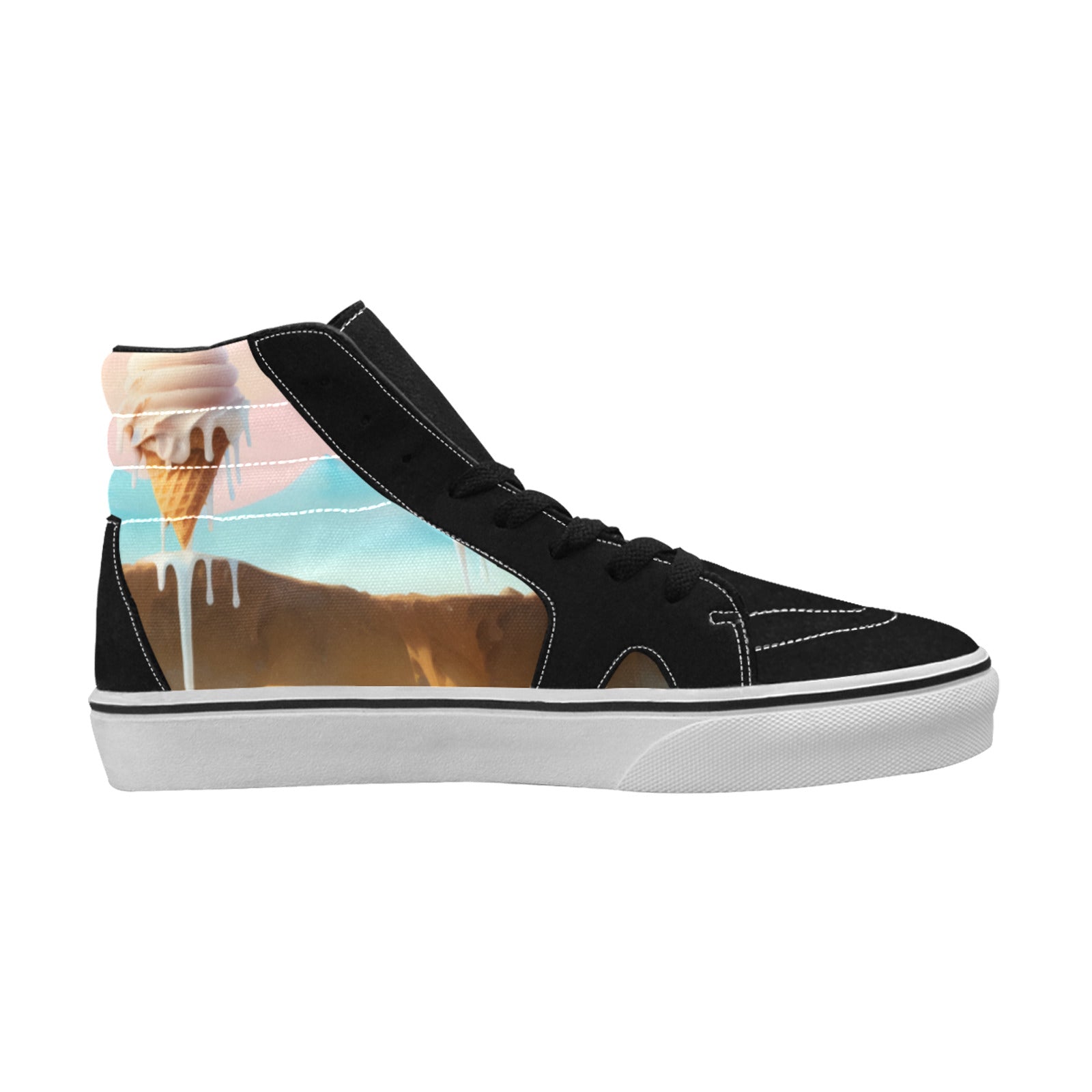 MEN'S Ice Cream Art Melting High Top Skateboarding Dreamcore Sneakers