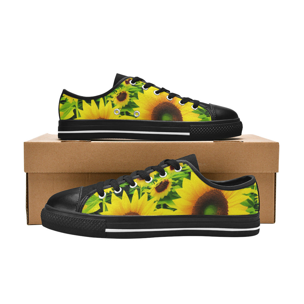 WOMEN'S Sunflowers Art 4 Canvas Wallpaper Art Sneakers