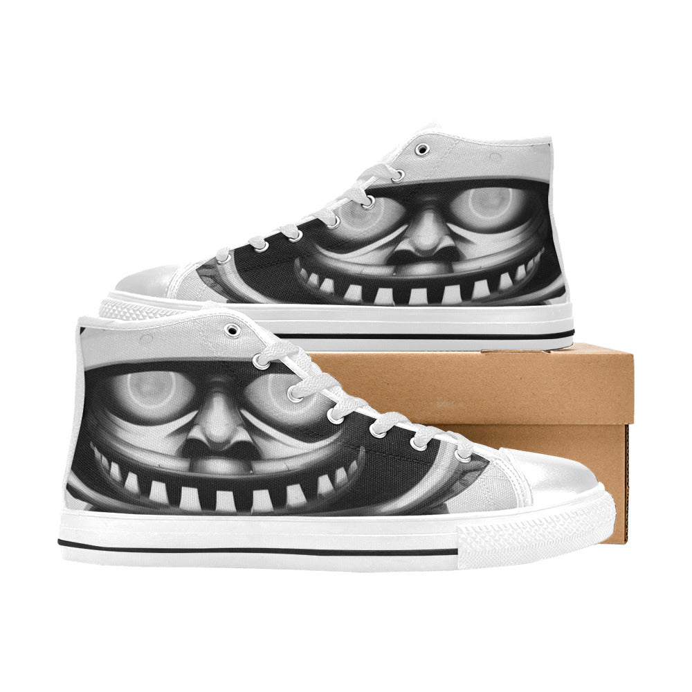 WOMEN'S Cc Space Dude Grey High Top Canvas Grunge Shoes