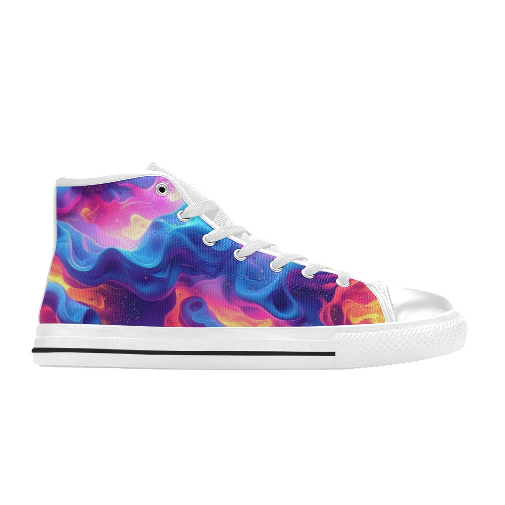 MEN'S Ethereal Camo Design 2 High Top Canvas Grunge Custom Sneakers