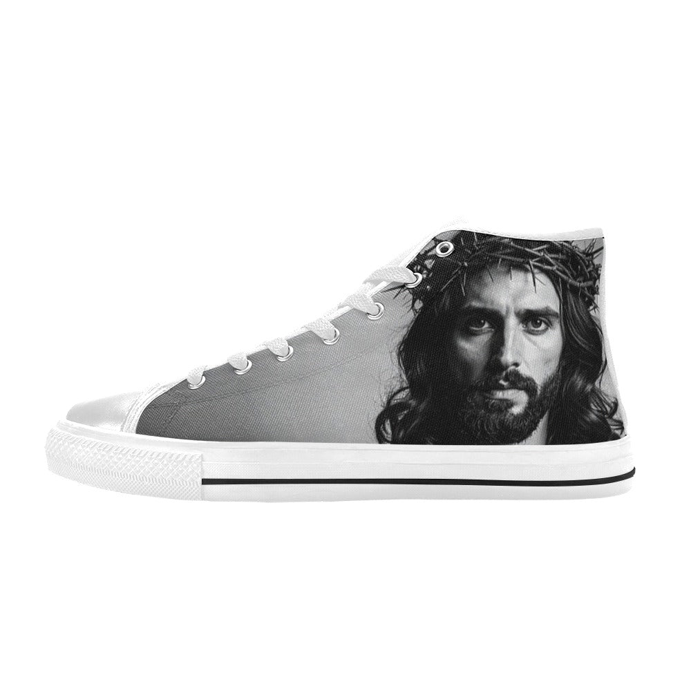 WOMEN'S Jesus37 High Top Canvas Dark Academia Custom Sneakers