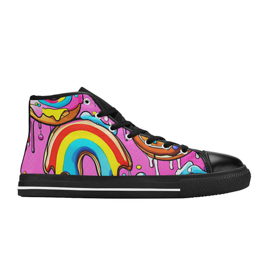 WOMEN'S Dripping Frosting From Rainbow High Top Canvas Cottagecore Shoes