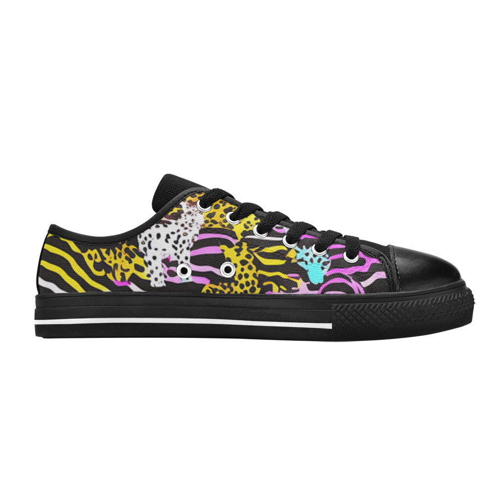 MEN'S Neon Animal Print Canvas Aesthetic Shoes