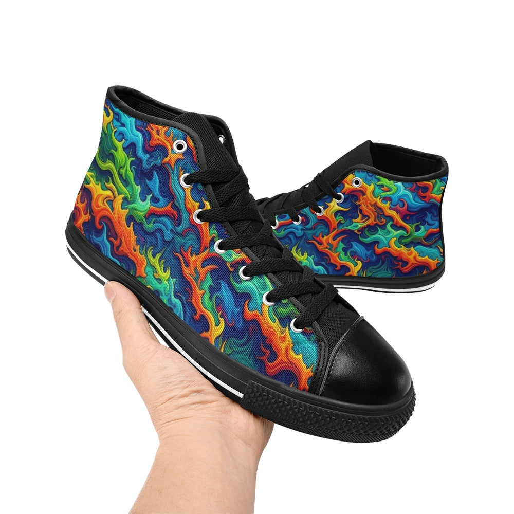 MEN'S Psychedelic Camo Rhythm High Top Canvas Y2K Shoes