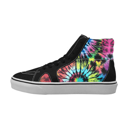 WOMEN'S Psychedelic Art Tie Dye High Top Skateboarding Dreamcore Custom Shoes