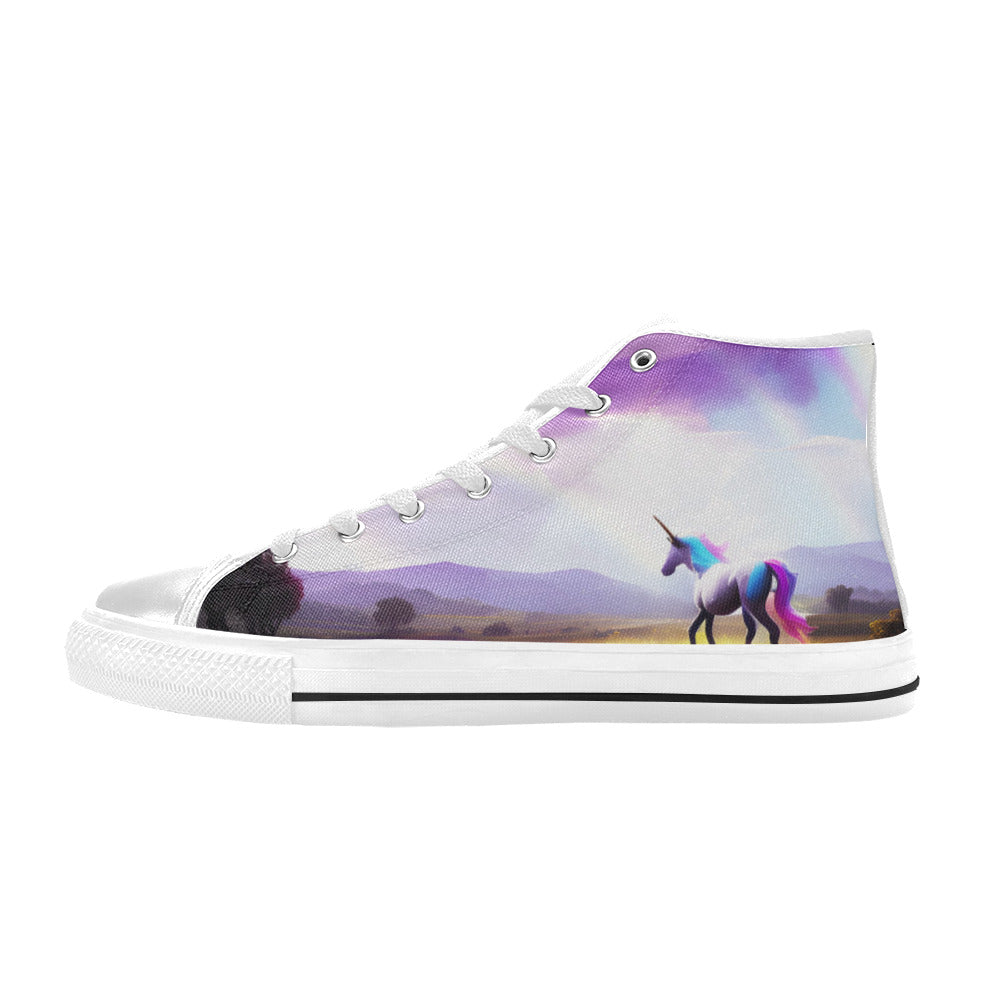 WOMEN'S Unicorn Beauty Art High Top Canvas Grunge Shoes