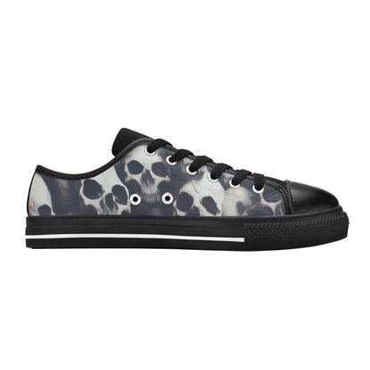 WOMEN'S Cc Skulls Greyscale Style Canvas Cottagecore Sneakers