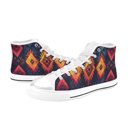 Wild Tribal Ripple 2 Kids' High Top Canvas Shoes