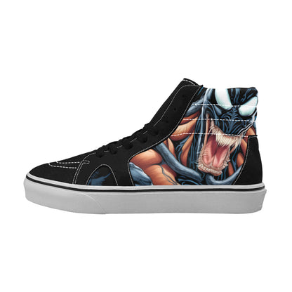 WOMEN'S Demon High Top Skateboarding Wallpaper Art Custom Sneakers