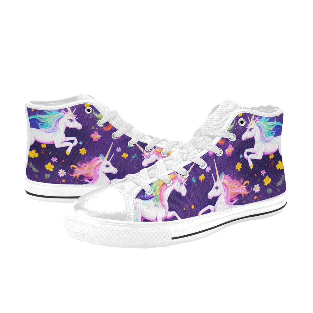 MEN'S Unicorns Please 3 Men’S High Top Canvas Vivid Sneakers