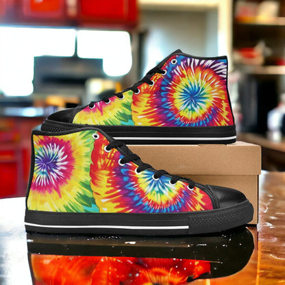 Butterfly Rainbow Magenta Gold Unique WOMEN Bold Art - Freaky Shoes | Custom Art Sneakers