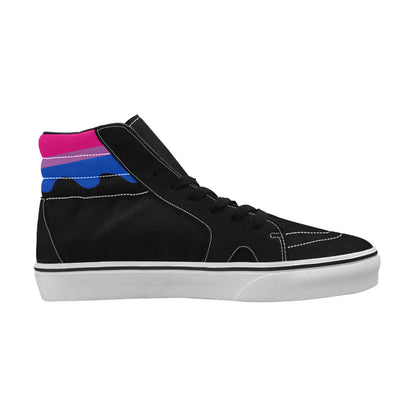 WOMEN'S Bi Flag 4 Pride LGBT High Top Skateboarding Custom Shoes