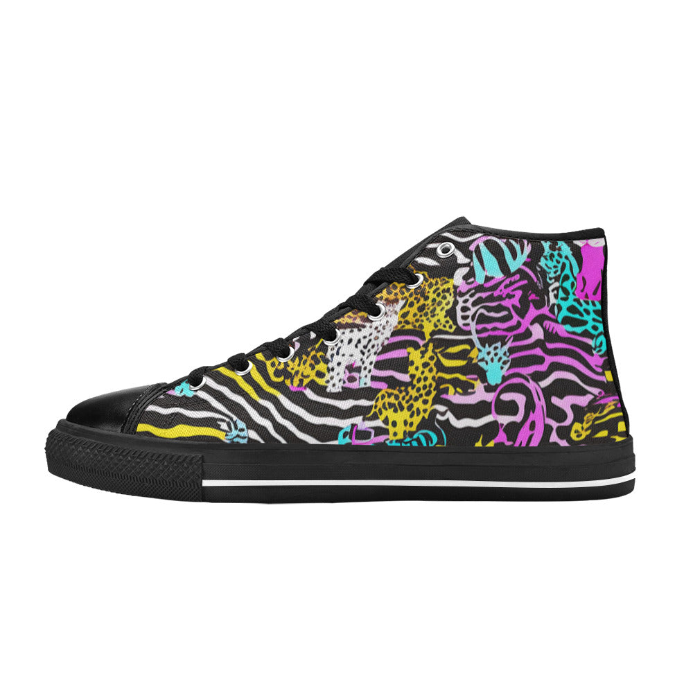 MEN'S More Pineapples 2 Men’S High Top Canvas Neon Fantasy Shoes