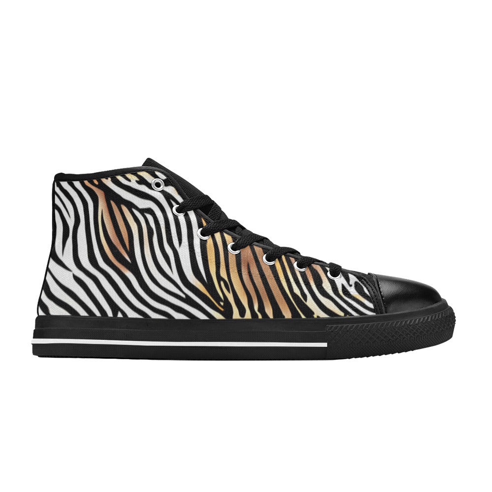 WOMEN'S Animal Print Art High Top Canvas Aesthetic Custom Sneakers
