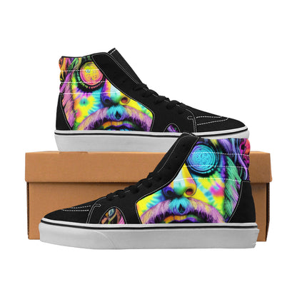 MEN'S Tie Dye Guy High Top Skateboarding Aesthetic Sneakers