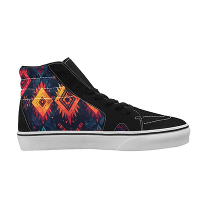 Wild Tribal Ripple 2 Men's High Top Skateboarding Shoes