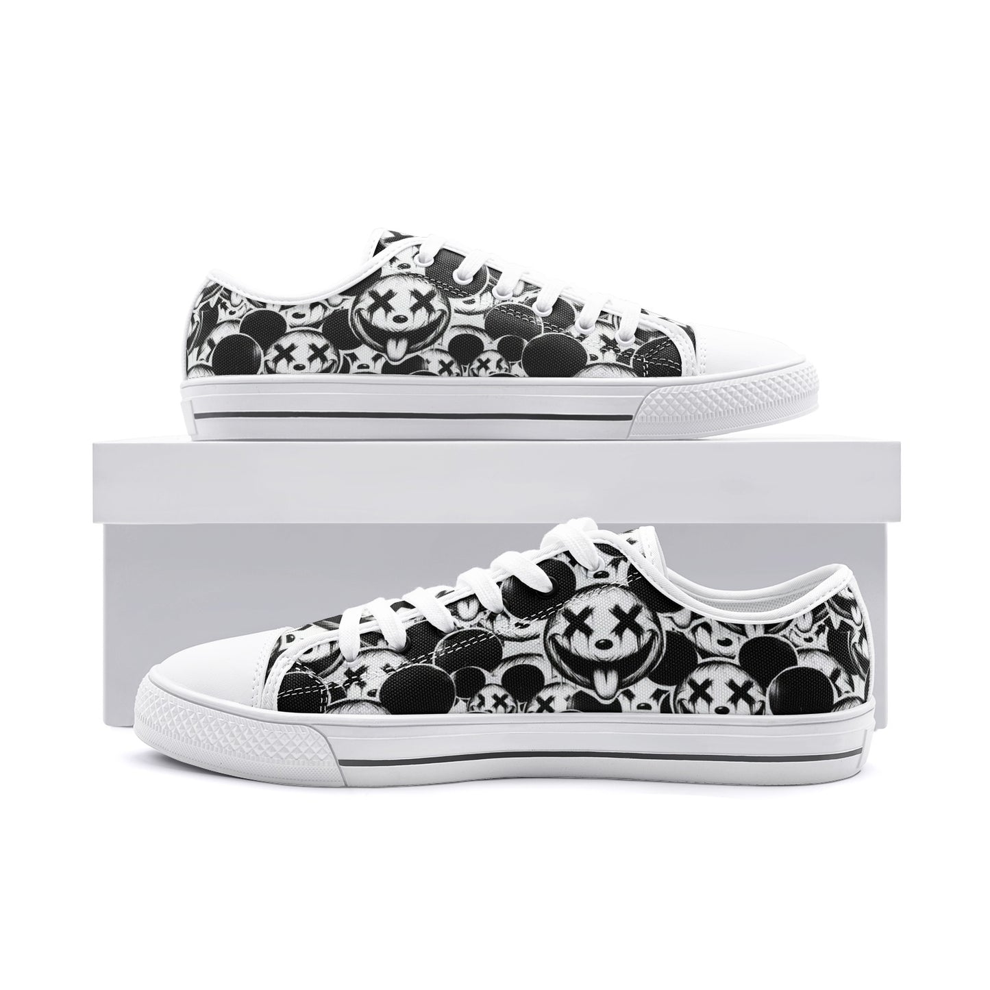 Xo Xo Pen and Ink Style Art Unisex Low Top Canvas Shoes