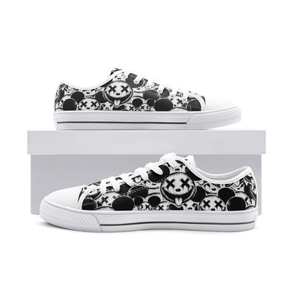 Xo Xo Pen and Ink Style Art Unisex Low Top Canvas Shoes